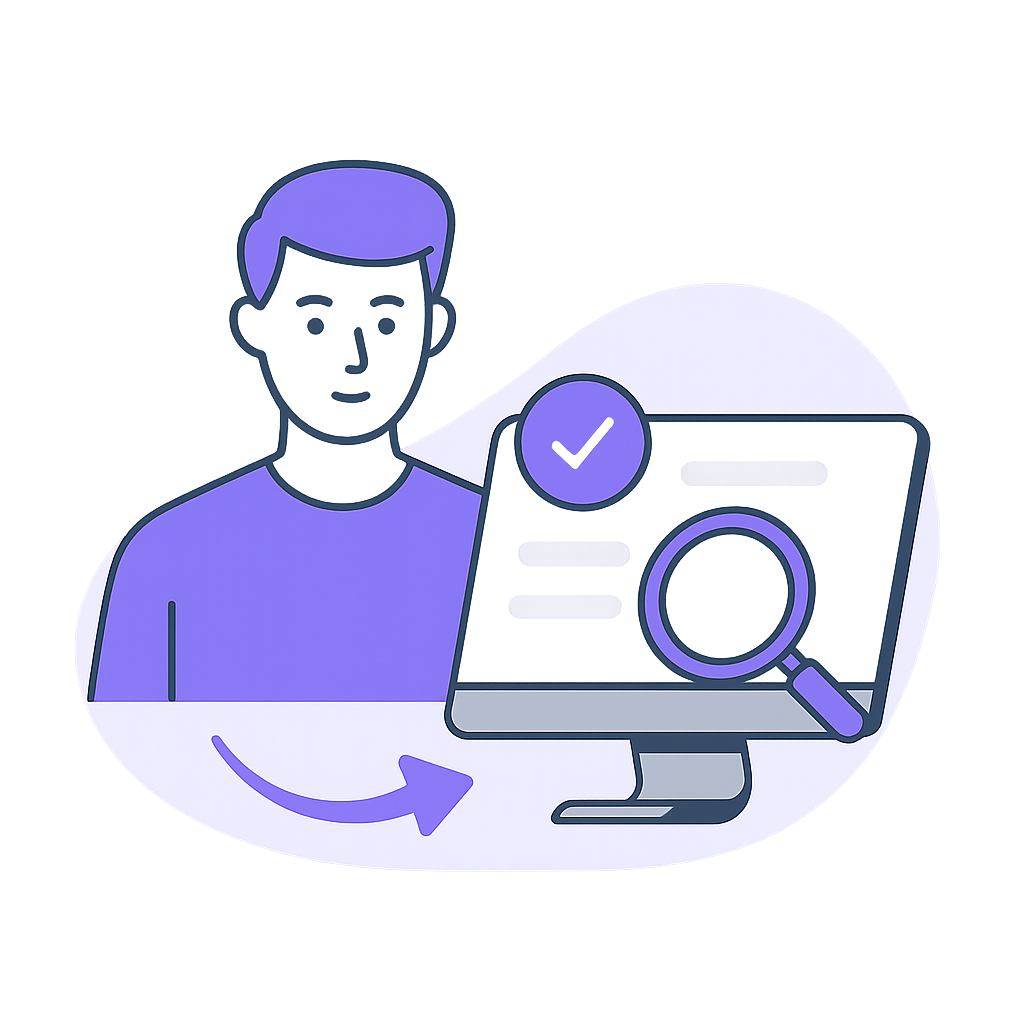 Verification and court checks illustration